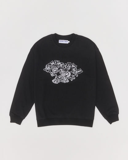 Record Crewneck Black