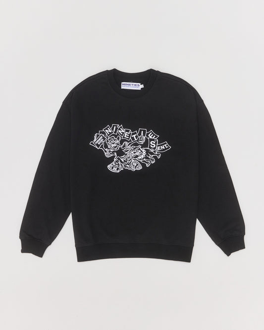 Record Crewneck Black