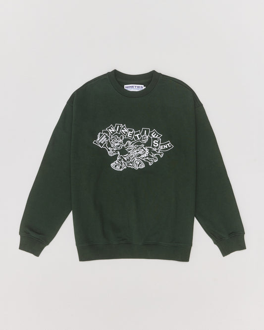 Record Crewneck Green